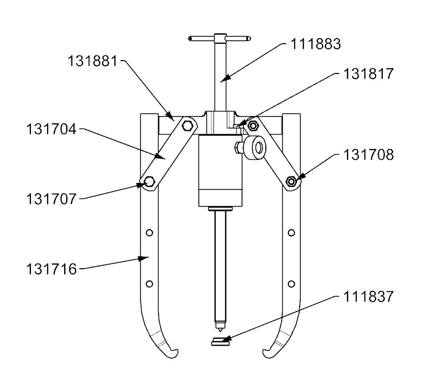 CONJUNTO EXTRACTOR HIDRÁULICO DE PATAS OSCILANTES COMPLETO FORZA SERIE 3300HX